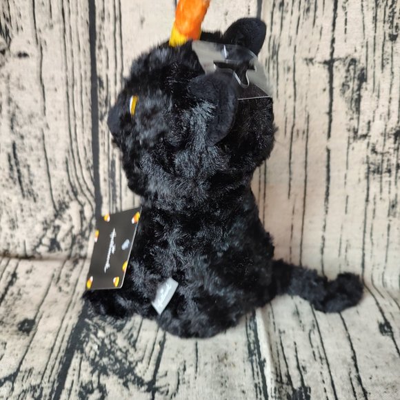 BLACK CAT HALLMARK HALLOWEEN CATICORN PLUSH CANDY CORN UNICORN KITTY SPARKLE NWT - Picture 3 of 5